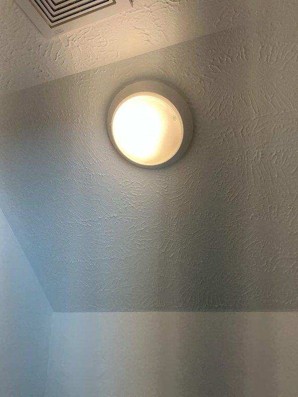 Responded to service call for troubleshooting non-functioning bathroom lighting. Upon arrival, inspected multiple ceiling-mounted light fixtures including flush-mount and recessed lighting installations. Diagnosed electrical issues affecting bathroom illumination, performed necessary repairs to restore proper operation of all affected fixtures. All lights tested and confirmed operational upon completion.