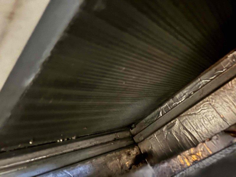 Completed comprehensive air conditioning maintenance inspection on cooling system. Performed electrical diagnostics using clamp meter to verify proper amperage draw and system performance, inspected ductwork and refrigerant line insulation for integrity, and confirmed all mechanical components operating within normal parameters.