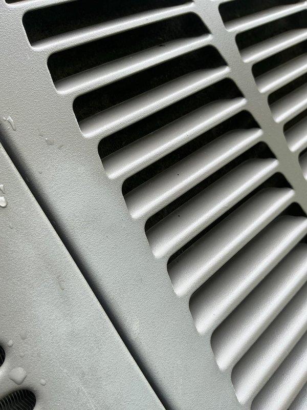 Performed routine HVAC cooling system maintenance with focus on humidifier operation verification. Inspected humidifier feed line to ensure proper water flow without plugs or restrictions, confirmed electrical connections were secure, and verified air distribution through return grille was functioning correctly.