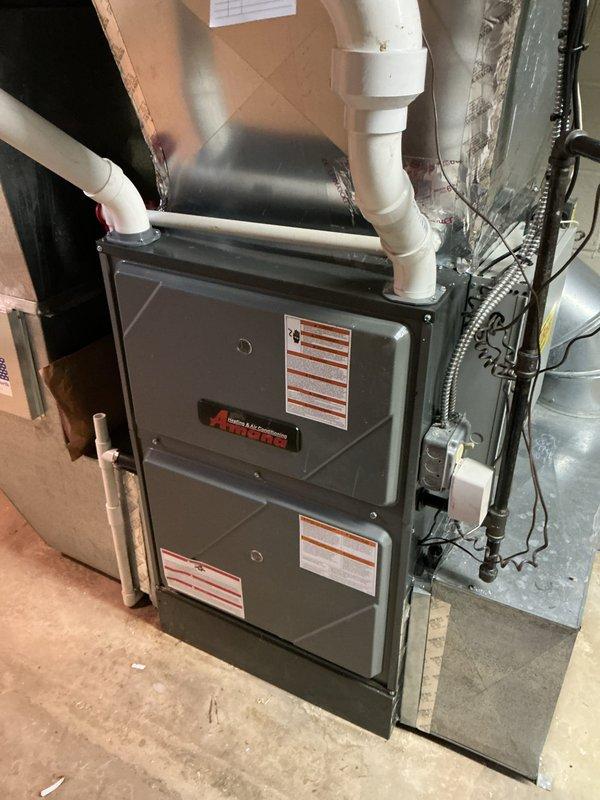 Completed comprehensive heating and cooling maintenance on residential HVAC system following customer's extended absence from the country. Performed full inspection and maintenance procedures on furnace unit, ductwork, copper piping manifold system with multiple zone valves, and associated components to ensure proper operation of both heating and cooling systems.