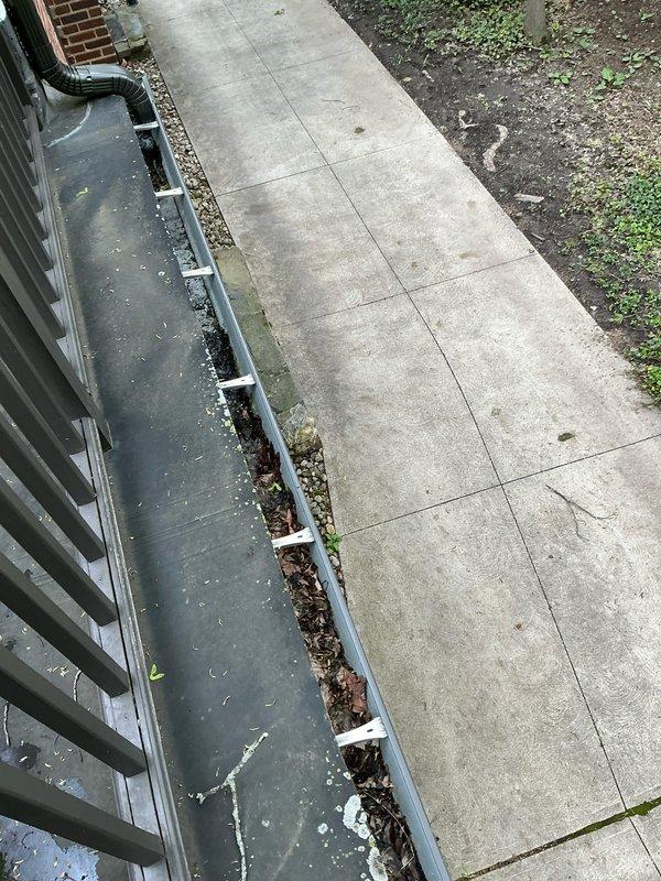 Conducted site evaluation for heat pump and air handler replacement options. Assessed existing mechanical access cabinet and ductwork configuration in utility space, documenting current system layout and installation conditions. Photographed exterior unit location area including foundation access points and drainage conditions to determine optimal equipment placement for replacement system.