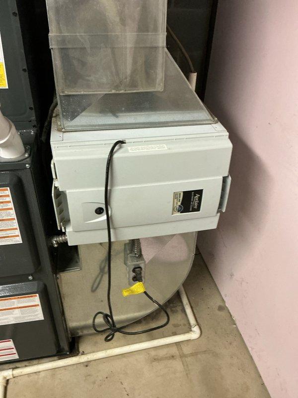 Completed comprehensive cooling system maintenance on residential HVAC unit. Performed standard preventive maintenance procedures including inspection of furnace, air handler, and associated components. System humidifier and water heater connections were verified for proper operation, all safety labels and gas shutoff valves confirmed accessible and functional, with equipment found in normal operating condition upon completion of service.