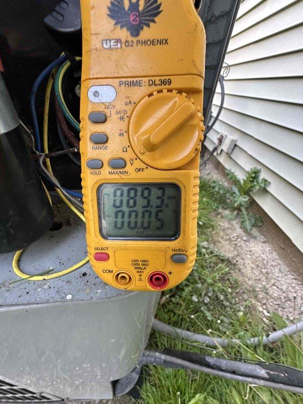 Completed comprehensive heating and cooling maintenance on two HVAC systems, including inspection of attic-mounted air handler with refrigerant lines, electrical connections, and condensate drainage components. Performed electrical diagnostics on outdoor condensing unit using digital multimeter to verify proper system operation and component functionality. All systems tested and confirmed operating within normal parameters.