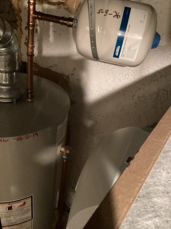 Replaced defective temperature and pressure relief valve on water heater and installed new thermal expansion tank to protect plumbing system from excessive pressure buildup. Verified proper operation of all components, ensured adequate drainage pathway for T&P valve discharge, and confirmed expansion tank was properly charged to system specifications.