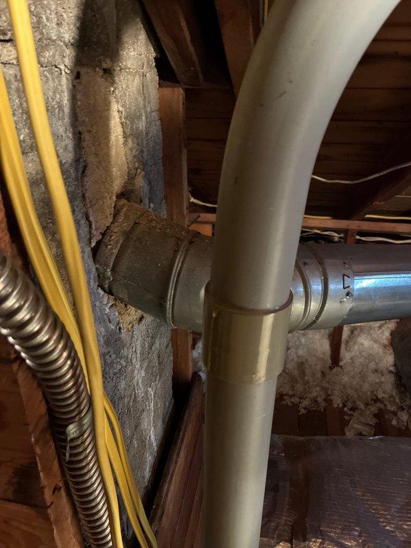 Conducted estimate for complete HVAC system replacement following hail damage to aging unit with discontinued parts availability. Documented existing attic-mounted air handler, ductwork configuration including flexible and rigid insulated runs, and current electrical and condensate drain installations to provide customer with replacement options for their obsolete system.