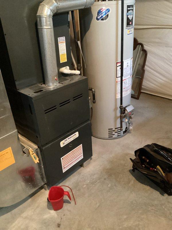 Performed routine cooling system maintenance on residential HVAC unit. Conducted electrical diagnostics using digital multimeter to verify proper capacitor function and system voltage readings, confirming all electrical components operating within manufacturer specifications. Inspected furnace and associated ductwork for proper airflow and structural integrity, with all equipment found in good working condition.