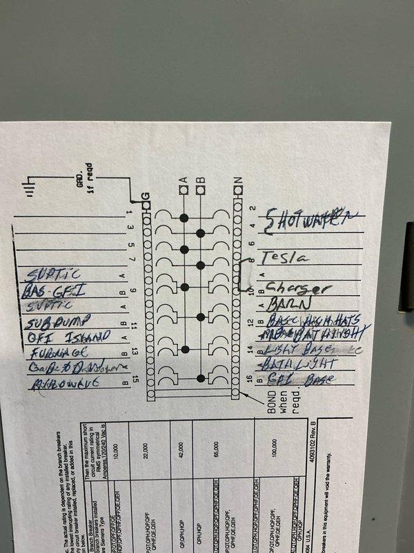 Conducted on-site evaluation for hot water heater replacement options, assessing existing 80-gallon standard tank water heater system. Reviewed electrical panel configuration and circuit capacity to determine compatibility for both tankless and traditional tank replacement options, documenting electrical infrastructure for proper equipment sizing and installation requirements.
