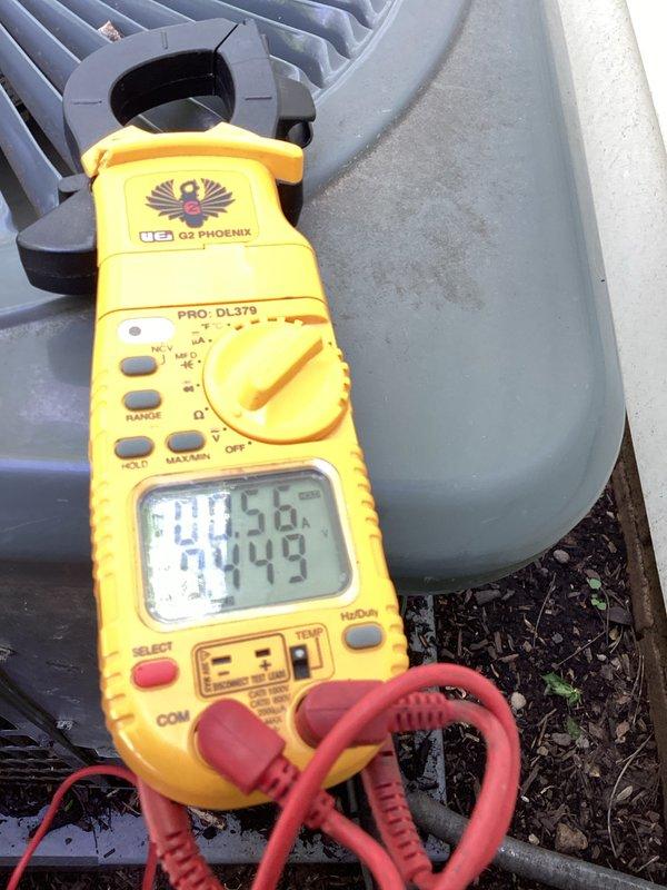 Completed preventive maintenance service on two HVAC cooling systems. Performed comprehensive system inspections including electrical testing with digital multimeter to verify proper voltage and amperage readings at outdoor condenser units. Checked indoor air handler components, wiring connections, and mechanical operations. All systems operating within manufacturer specifications with no deficiencies noted.