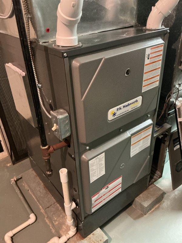 Completed routine cooling maintenance on residential HVAC system. Inspected furnace unit, verified proper operation of all components, checked refrigerant lines and electrical connections, and confirmed air filter condition. All equipment found to be in normal operating condition with no issues identified.