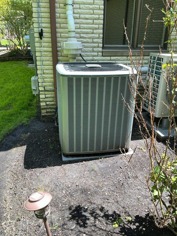 Completed routine preventative maintenance on residential cooling system. Performed comprehensive inspection of outdoor condenser unit, verified proper operation of all components, checked refrigerant lines and electrical connections, and confirmed system is operating efficiently for the upcoming cooling season.