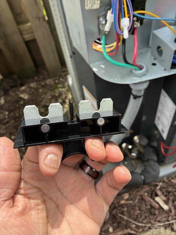 Completed routine cooling maintenance on residential HVAC system. Inspected indoor air handler unit in mechanical room, verified all electrical connections and components including terminal block assembly, checked refrigerant lines and condensate drainage system. All equipment operating within normal parameters with no deficiencies noted.