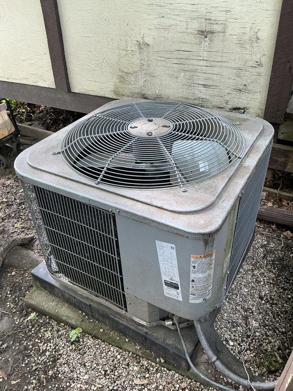 Performed comprehensive cooling system maintenance on residential air conditioning unit. Inspected outdoor condenser unit including coils, fan assembly, and refrigerant lines; verified proper operation and cleared debris from surrounding area. Accessed indoor air handler to inspect blower wheel assembly, noting dust accumulation on components that was addressed during routine cleaning and maintenance procedures to ensure optimal system performance and efficiency.