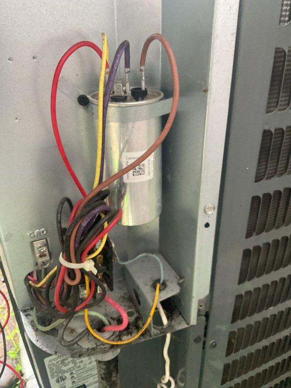 Completed scheduled preventative maintenance service on two residential air conditioning systems. Performed comprehensive inspection of both outdoor condenser units, including visual examination of internal electrical components, capacitor condition and connections, and wiring integrity. Verified proper electrical readings using clamp meter to ensure optimal system performance and confirmed all components were functioning within manufacturer specifications.