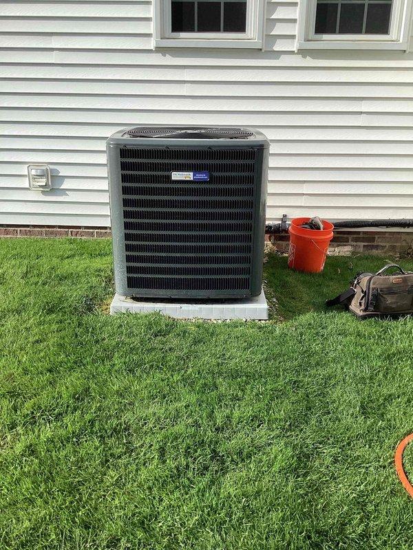 Completed comprehensive preventive maintenance on residential split-system air conditioning unit as part of ongoing seasonal service agreement. Performed standard cooling system inspection including visual examination of outdoor condensing unit, verification of proper installation on concrete pad, and electrical diagnostics using digital clamp meter to measure voltage, amperage, and capacitance values. All system parameters measured within manufacturer specifications, confirming unit operating efficiently with no immediate service needs identified.