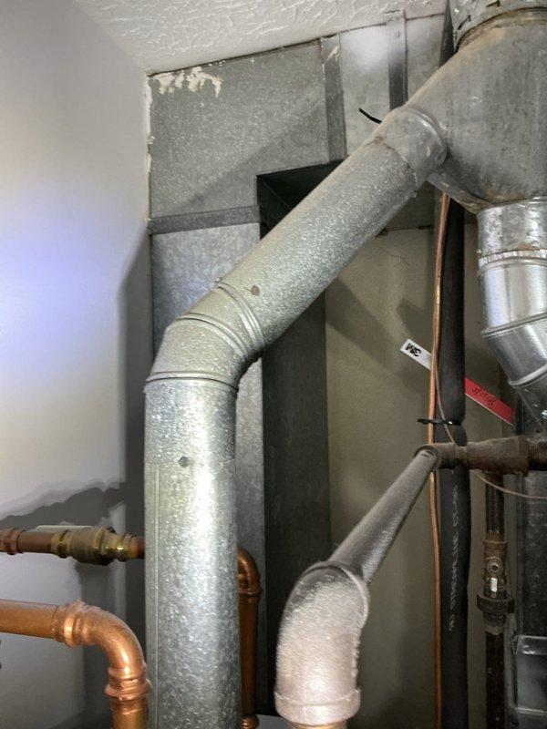 Completed scheduled preventive maintenance on residential cooling system and natural gas water heater. Performed comprehensive inspection of A.O. Smith water heater including verification of proper combustion, temperature and pressure relief valve operation, and all plumbing connections. Inspected HVAC ductwork system, copper refrigerant lines, and associated components for proper operation and structural integrity. All systems found operating within normal parameters with no deficiencies noted.