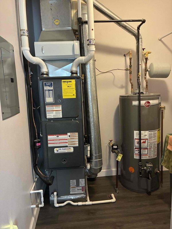 Completed preventive maintenance inspection on residential cooling system. Performed visual inspection of furnace unit, verified proper operation of electrical connections and contactors, checked all wiring terminations for secure connections, and documented equipment condition through photography. All components found in satisfactory operating condition with no immediate service needs identified.