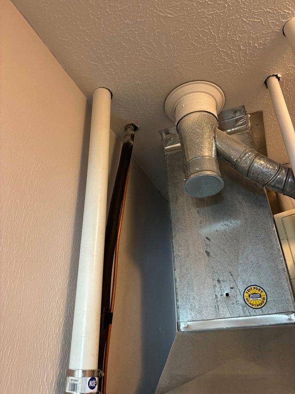 Provided comprehensive full system replacement options for residential HVAC equipment. Documented existing furnace, water heater, ductwork, and ventilation components including PVC venting, flexible ductwork connections, and electrical panel configuration to assess replacement requirements and system specifications.