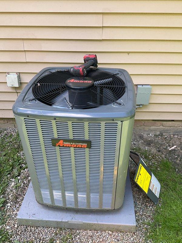 Completed preventive maintenance on Amana outdoor condensing unit, including comprehensive system inspection and performance diagnostics. Removed air scrubber unit from ductwork to facilitate scheduled third-party duct cleaning service. Utilized CoreSense diagnostic equipment to verify compressor operation and electrical system functionality, confirming all components operating within manufacturer specifications.