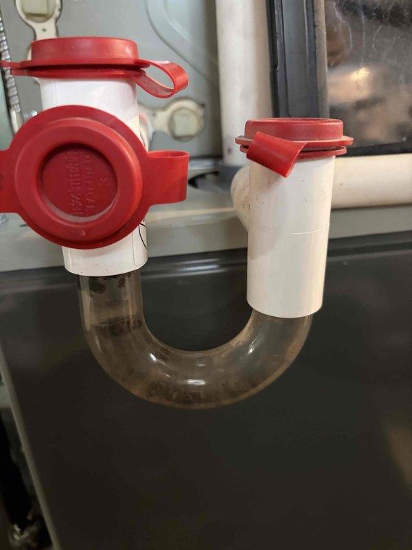 Completed scheduled cooling maintenance on residential Trane HVAC system. Inspected furnace unit, verified proper operation of all components, checked condensate drain trap and drainage system with PVC piping configuration, and confirmed system is functioning within normal parameters for the upcoming cooling season.