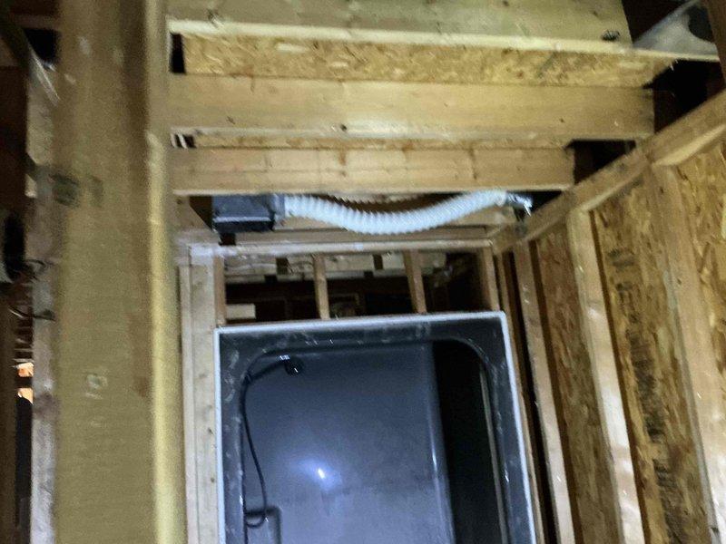 Completed comprehensive HVAC system replacement estimate including full equipment assessment and ductwork evaluation for both supply and return air distribution. Documented existing installation conditions showing exposed framing, current ductwork configuration with flexible ducts, and metallic supply plenum positioned within floor joists. Provided customer with multiple system options for complete heating and cooling replacement with necessary modifications to supply and return ductwork to ensure proper airflow and system performance.
