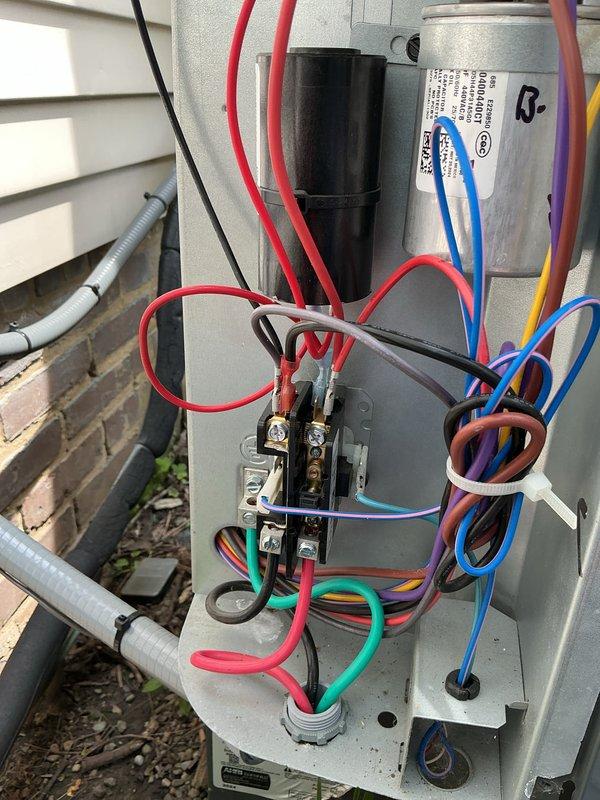 Completed comprehensive cooling system maintenance on residential HVAC system including Goodman furnace and outdoor condensing unit. Performed visual inspection of indoor air handler, verified proper condensate drainage system operation, confirmed air filter condition, and inspected electrical connections at outdoor unit including contactor, capacitor, and low-voltage wiring terminals. All components found operating within normal parameters with no immediate service needs identified.