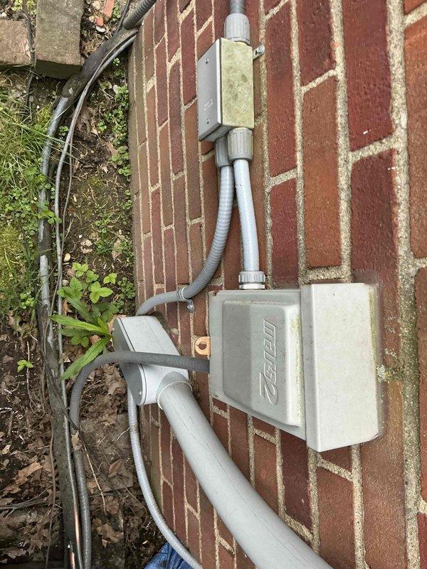 Conducted comprehensive assessment of existing HVAC system for replacement estimate, including outdoor condensing unit and indoor furnace with humidifier. Documented current equipment configuration, electrical connections, ductwork layout, and installation conditions. Photographed exterior electrical disconnect and conduit routing at outdoor unit location, as well as indoor furnace cabinet, blower assembly, refrigerant lines, and associated mechanical room components to provide accurate replacement specifications and equipment sizing recommendations.
