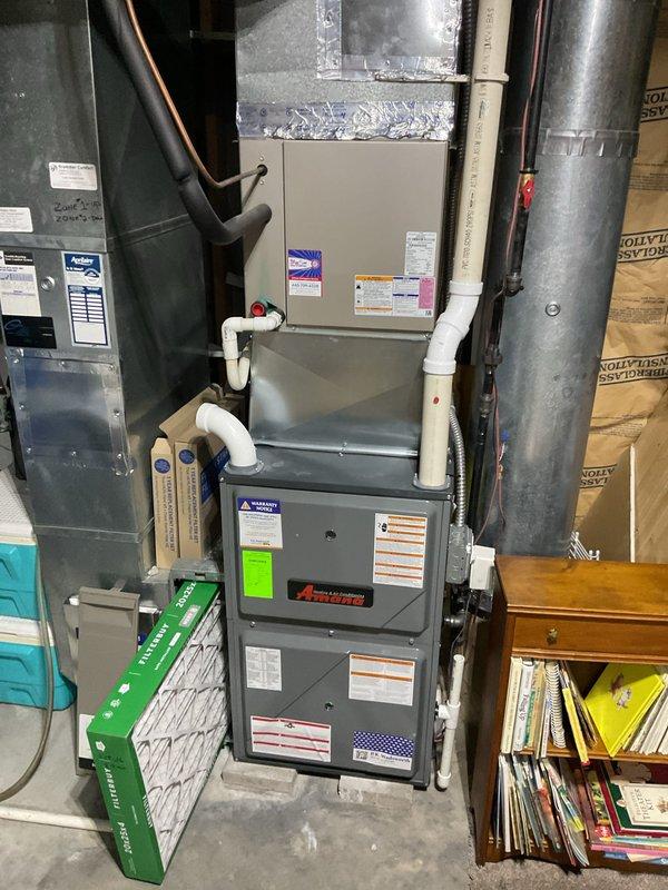 Completed comprehensive cooling system maintenance on residential split HVAC system. Performed thorough inspection of outdoor condensing unit, verifying proper operation of compressor contactor, dual-run capacitor, and all electrical connections. Inspected condenser coil fins for damage and blockage, confirmed adequate airflow through heat exchanger. Examined indoor air handler and evaporator coil assembly, checked refrigerant line insulation integrity, and verified condensate drainage system functionality. Replaced air filtration media and confirmed proper system operation upon completion of preventive maintenance service.