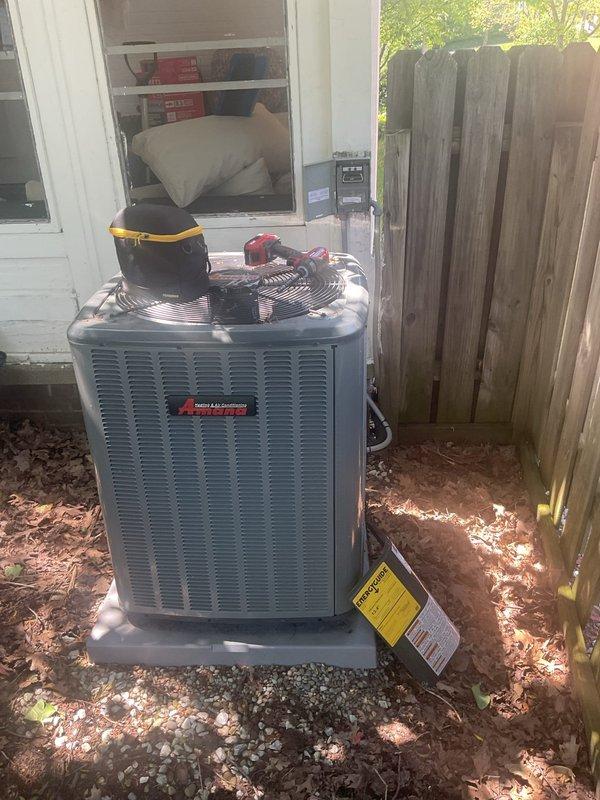 Performed seasonal startup and testing on recently installed Trane air conditioning system. Conducted comprehensive inspection of outdoor condenser unit, verified electrical connections within control panel, tested Copeland compressor module operation, and confirmed proper capacitor function. System energized successfully, all components operating within manufacturer specifications, and unit ready for cooling season use.