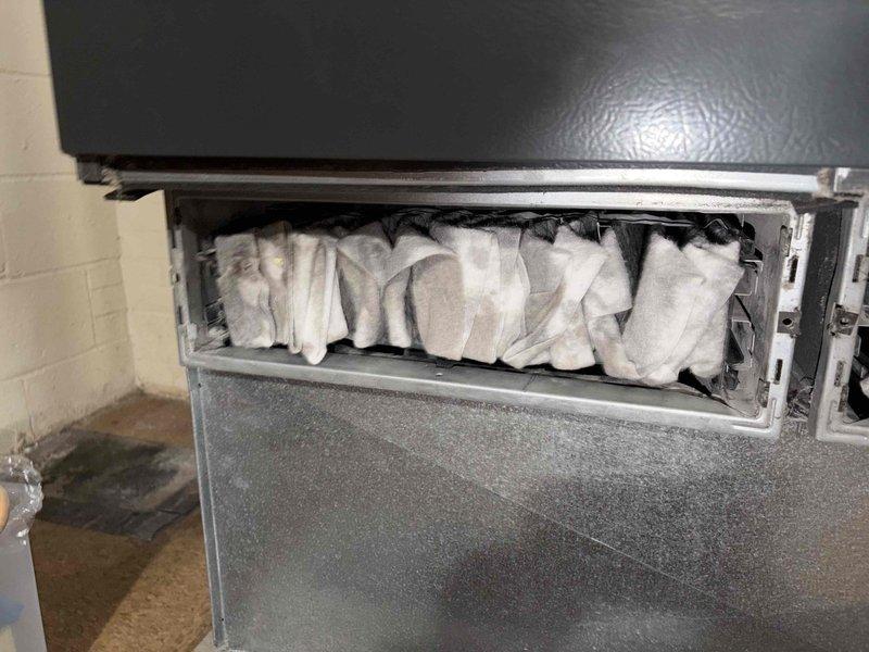 Performed routine cooling system maintenance on HVAC unit. Upon inspection, discovered excessive frost buildup on evaporator coils indicating potential airflow restriction or refrigerant issue. Inspected electrical components including capacitor and contactor, verified proper connections and operation of all wiring and terminals.