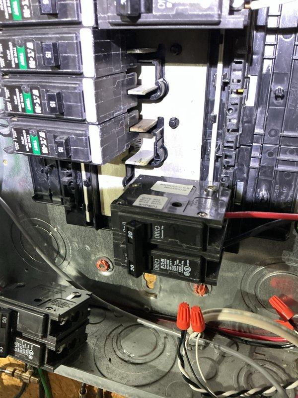 Responded to service call for circuit overloading issues caused by tank heater and EV charger exceeding panel capacity. Performed electrical load assessment and determined existing breaker configuration was insufficient for increased power demands. Reconfigured circuit breakers within main electrical panel, relocated and balanced circuits to distribute load more effectively across available phases. Installed whole-home surge protection device to protect electrical system and connected equipment from power surges. Verified all breaker connections, torqued terminals to manufacturer specifications, and tested system under load to ensure stable operation. Updated panel directory with accurate circuit labels for dryer, AC units, and other major appliances. All work completed to NEC standards with proper wire sizing and overcurrent protection in place.