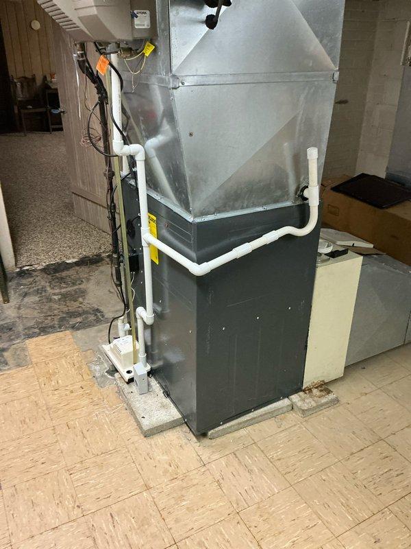 Conducted on-site assessment of existing residential HVAC system to provide replacement options. Evaluated current air handler and furnace configuration installed in basement utility area, documented equipment specifications and existing infrastructure including plenum assembly, ductwork connections, and condensate drainage system. Inspected electrical service panel and associated wiring to determine compatibility requirements for replacement equipment options.