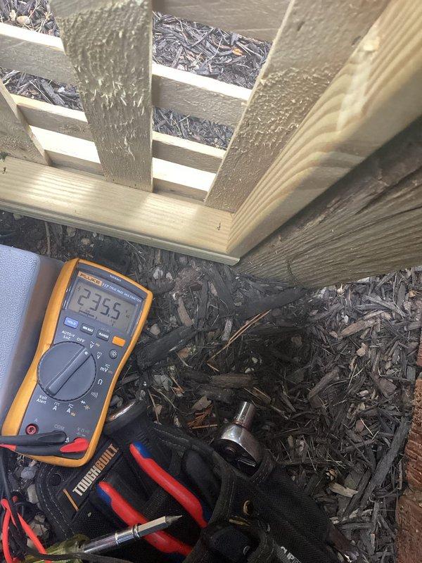 Responded to service call for non-functioning mini split units with suspected electrical issue. Customer reported that turning off breaker for mini splits also deactivated kitchen lights, indicating improper circuit wiring. Performed voltage testing at electrical panel and circuit locations using digital multimeter to verify power distribution and identify cross-wired circuits. Measurements confirmed abnormal voltage readings and circuit configuration issues requiring correction to isolate mini split system from kitchen lighting circuit.