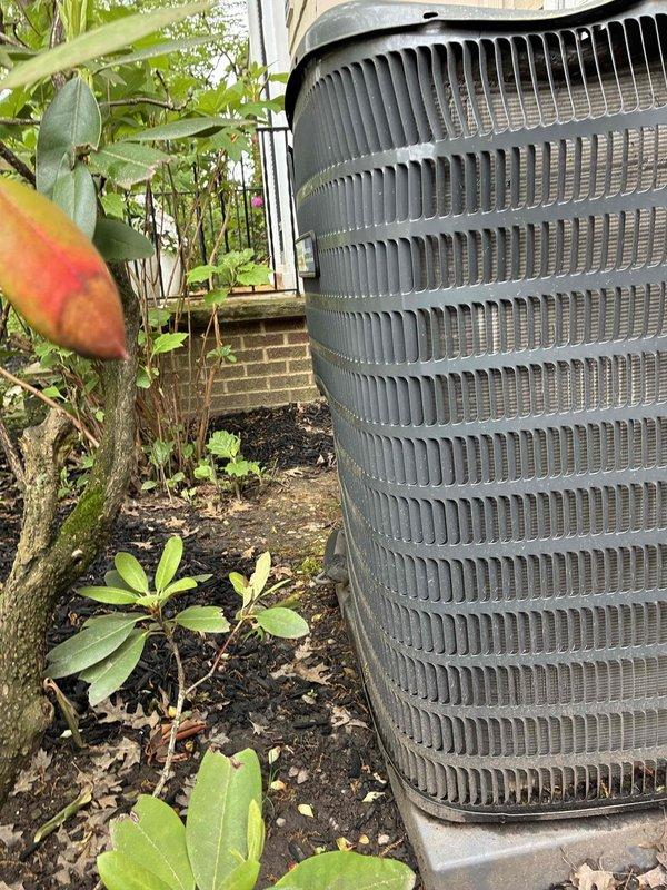 Responded to service call for air conditioning unit damaged by falling ice. Upon arrival, inspected outdoor condenser unit and documented visible denting to exterior housing and abnormal operational noise during system runtime. Collected diagnostic fee and photographed equipment condition showing impact damage to metal casing and potential fan assembly issues requiring further assessment or replacement of damaged components.