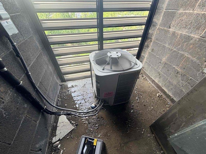 Completed scheduled cooling maintenance on Bryant residential air conditioning system. Performed comprehensive inspection of condensing unit, verified refrigerant line connections, checked electrical disconnect box functionality, and ensured proper unit operation. System found to be operating within normal parameters with no repairs required at this time.