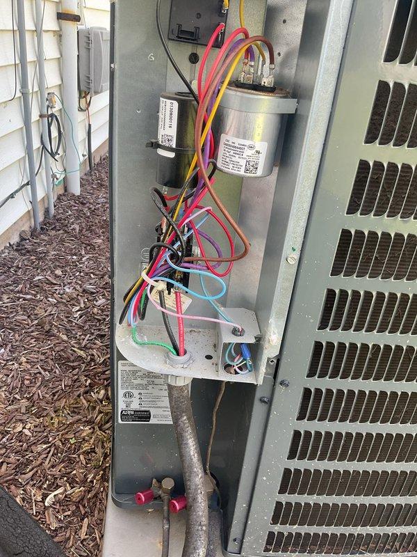 Completed comprehensive cooling maintenance on residential HVAC system, including inspection of outdoor condensing unit's electrical components, capacitor, and contactor, as well as indoor furnace unit and associated ductwork. All components were found to be in proper working condition with connections secure and system operating within normal parameters.