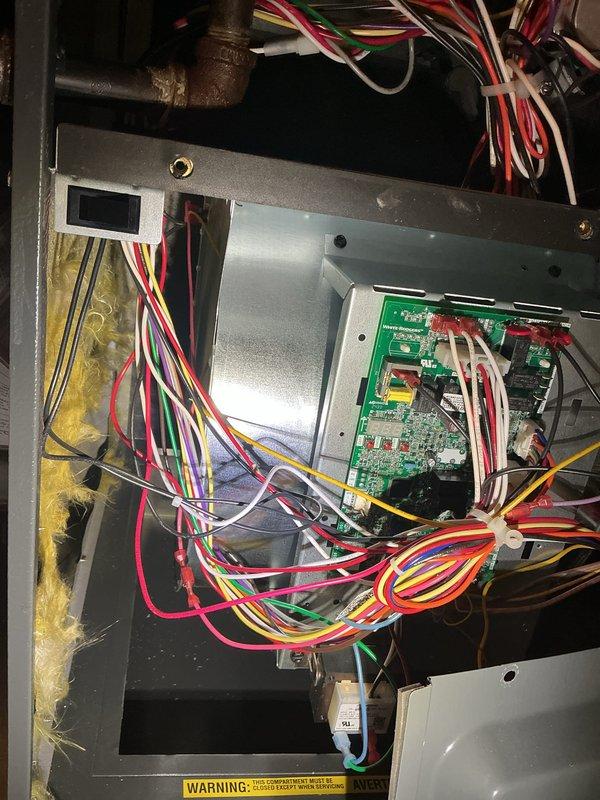 Completed comprehensive maintenance on two cooling systems. Inspected and serviced control boards, electrical connections, and wiring harnesses on both units, verifying proper operation of all safety controls and circuit components. Cleaned condensate drain lines and P-traps to ensure proper drainage and prevent water backup.