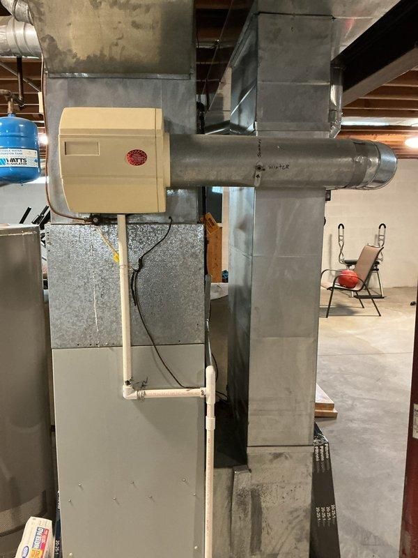 Completed comprehensive cooling maintenance on residential HVAC system, including inspection of Carrier furnace unit, air handler, and associated ductwork. Verified proper operation of humidifier unit, checked all electrical connections, inspected galvanized metal ductwork for leaks or damage, and confirmed system readiness for cooling season.