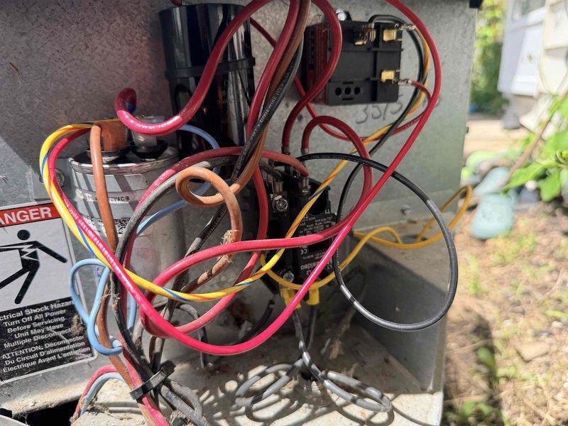 Responded to service call for central air conditioning unit with bent fins from hail damage. Upon inspection, assessed condenser coil fin damage and evaluated overall system functionality. Replaced defective contactor component, which showed signs of wear and electrical issues. Installed new contactor unit, reconnected all electrical wiring including power leads and control circuits, and verified proper electrical connections. Tested system operation to ensure cooling functionality was restored and unit was operating within normal parameters.