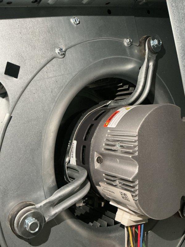 Performed comprehensive cooling system maintenance on residential HVAC unit. Accessed indoor blower motor assembly and inspected all electrical connections, wiring, and mounting hardware for proper operation. Removed outdoor condensing unit access panel to examine capacitor, contactor, and electrical components, verifying all connections were secure and functioning within specifications.