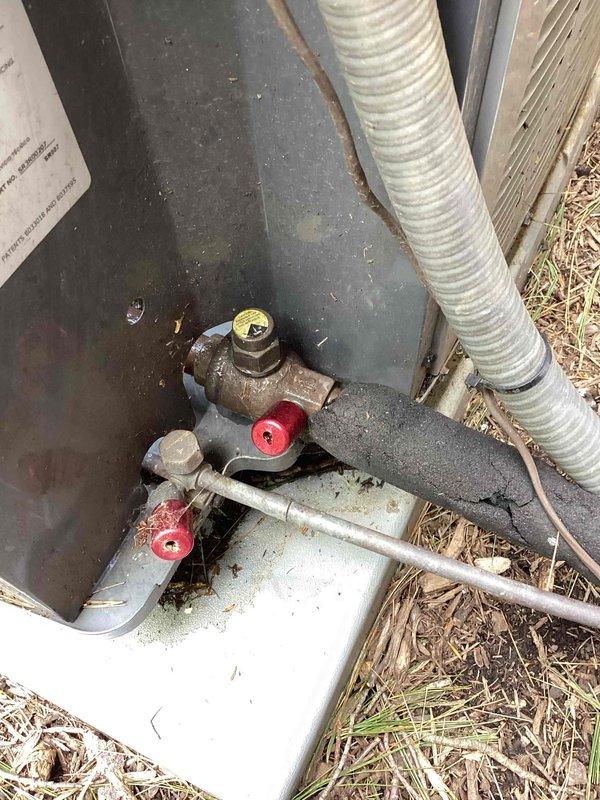 Completed preventive maintenance on two residential cooling systems. Performed comprehensive inspection of outdoor condensing units, including examination of service valves, refrigerant line connections, and electrical components. Conducted electrical diagnostics using digital multimeter to verify proper voltage and amperage readings at both units. Inspected condensate drain lines for proper operation and clearing. All connections, fittings, and hardware found secure with normal weathering present on outdoor equipment. Both systems tested and operating within manufacturer specifications upon completion of maintenance procedures.