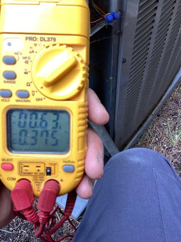 Completed preventive maintenance on two residential cooling systems. Performed comprehensive inspection of outdoor condensing units, including examination of service valves, refrigerant line connections, and electrical components. Conducted electrical diagnostics using digital multimeter to verify proper voltage and amperage readings at both units. Inspected condensate drain lines for proper operation and clearing. All connections, fittings, and hardware found secure with normal weathering present on outdoor equipment. Both systems tested and operating within manufacturer specifications upon completion of maintenance procedures.