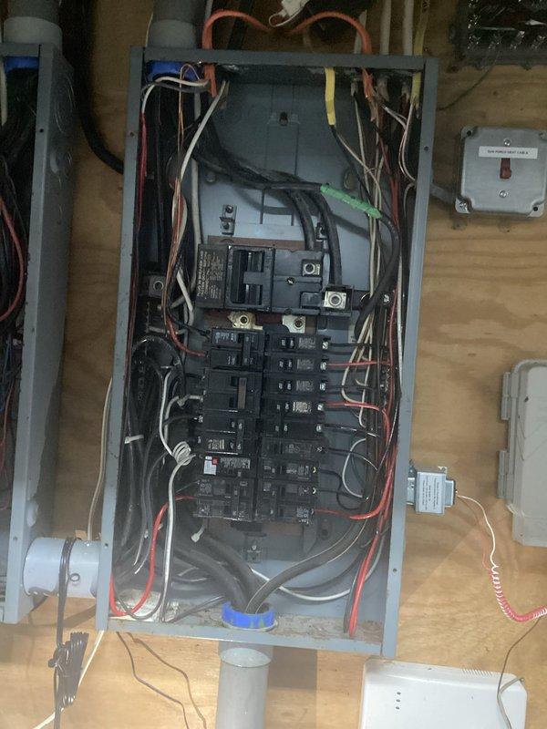 Completed site assessment and provided estimate for 400-amp meter main service upgrade. Evaluated existing electrical panel configuration, documenting current breaker arrangement, wire routing, and service capacity to determine scope of work required for upgrading to 400-amp meter main service with appropriate disconnect components and distribution infrastructure.