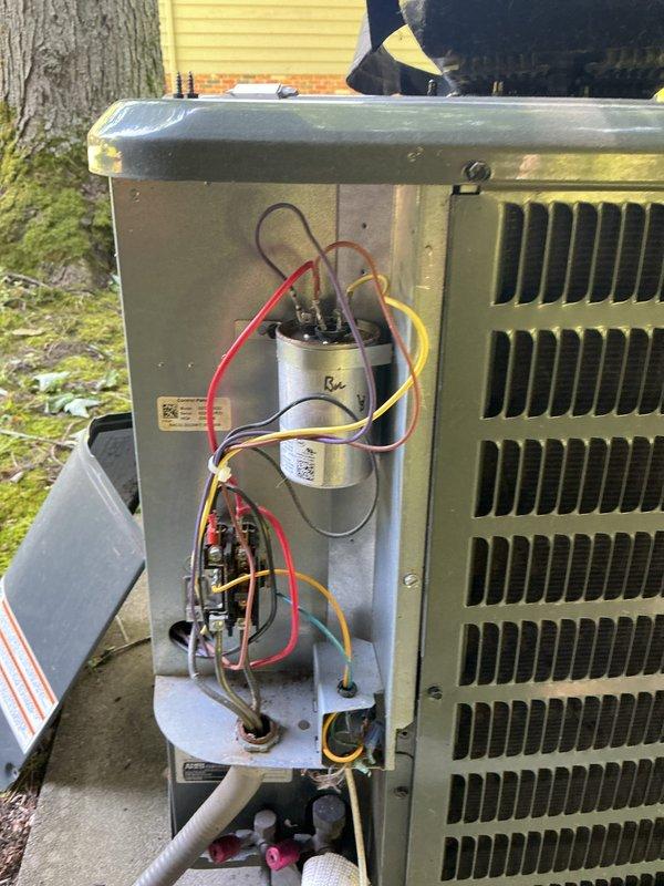 Completed comprehensive maintenance service on two residential cooling systems. Performed diagnostic testing on both units including temperature differential measurements at supply plenum and thorough inspection of electrical components. Accessed condensing unit electrical compartment, verified proper operation of dual capacitors and contactor assembly, and confirmed all wire connections secure with no signs of overheating or deterioration.