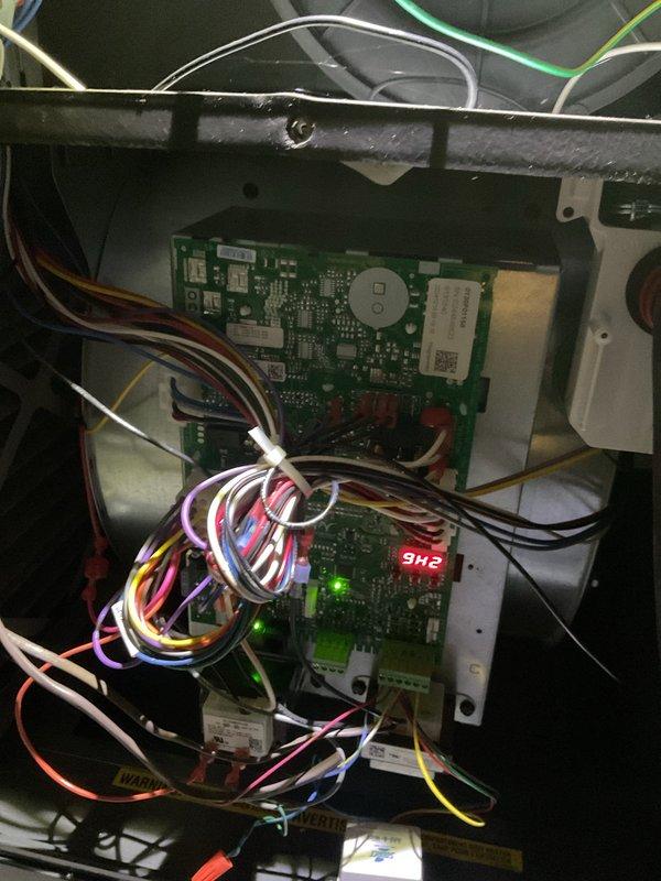 # HVAC Maintenance - Heating System Service

Completed comprehensive first-year preventive maintenance on residential heating system. Performed thorough inspection of control board assemblies, verified proper operation of electronic components including integrated circuits and LED diagnostic displays, and examined all wire connections for secure termination and proper routing. Confirmed blower assembly operation, checked circuit board functionality, and ensured all safety labels and warnings were intact and visible.