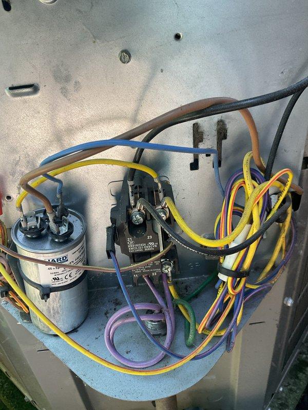 Completed routine cooling season maintenance on Unico high-velocity air conditioning system. Performed comprehensive inspection of evaporator coil assembly, copper refrigerant lines, electrical contactors, capacitor, and all associated wiring connections. All components found to be operating within normal parameters with no deficiencies requiring immediate attention.