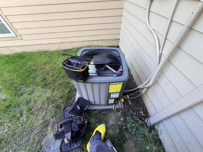 Responded to no cooling call where system was blowing warm air. Upon arrival, performed diagnostic assessment of outdoor heat pump unit and confirmed system was operational but not cooling properly. Completed troubleshooting procedures and restored cooling function to the system.