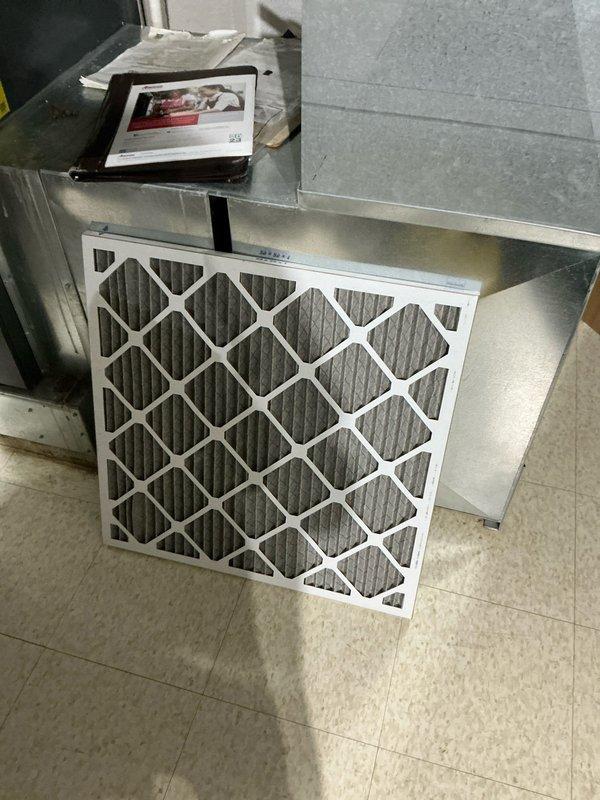 Conducted on-site evaluation of existing HVAC system to provide replacement options. Assessed current air handler unit and ductwork configuration, documented equipment specifications and filter dimensions (24x25x1). Presented comprehensive replacement proposals including standalone AC unit options and complete HVAC system replacement alternatives to address customer's cooling and heating needs.