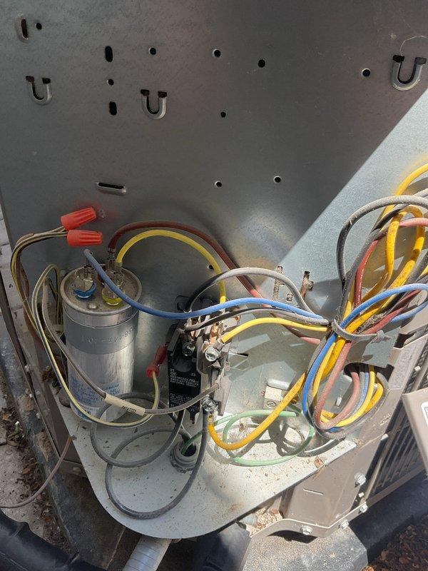 Completed preventive maintenance service on two Bryant air conditioning systems as part of scheduled cooling season maintenance. Performed comprehensive inspection of both outdoor condensing units, including examination of electrical components, capacitors, contactors, and refrigerant line connections. Verified proper operation of condenser fan motors, checked electrical connections for tightness and signs of wear, and inspected unit housings for any damage or deterioration. Both systems operating within normal parameters with no deficiencies noted at time of service.