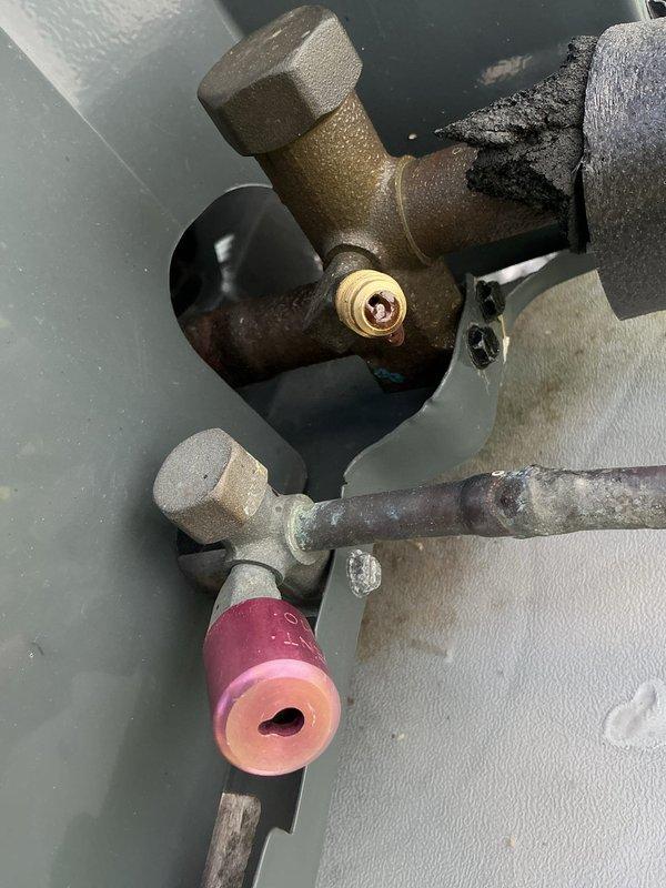 Performed preventative maintenance on residential air conditioning system. Inspected outdoor condensing unit, refrigerant line sets, electrical connections, and associated plumbing components to ensure proper operation and system efficiency for the cooling season.