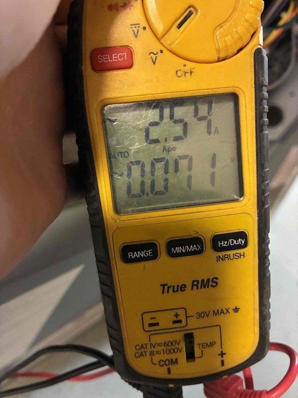 Completed scheduled preventive maintenance on residential cooling system. Performed comprehensive system inspection including electrical measurements and temperature diagnostics. Recorded amperage draw of 25.4 amps and supply air temperature of 413°F at the unit, indicating proper system operation. Verified all electrical connections, tested system performance parameters, and confirmed equipment is functioning within manufacturer specifications. System operating efficiently with no deficiencies noted.